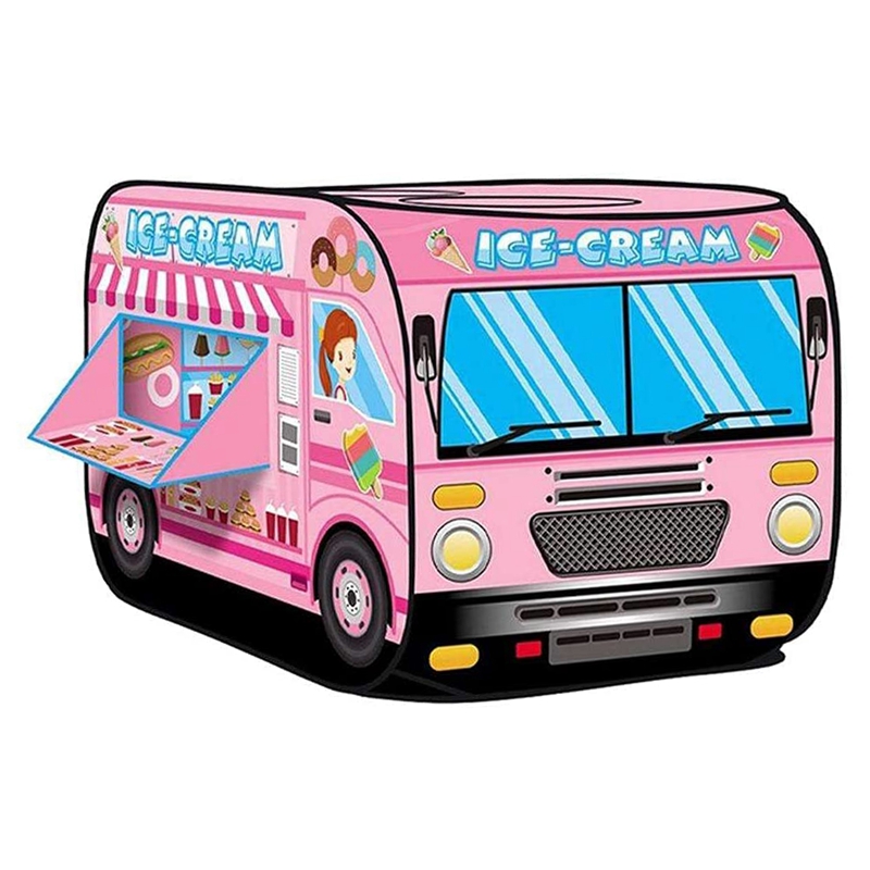 아이스크림 트럭 키즈 플레이 텐트-유아, 소년 및 소녀를위한 접이식 실내 및 실외 놀이터